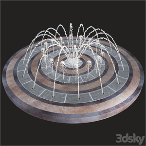 Round fountain dry