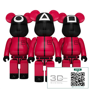 bearbrick squid game pink solider