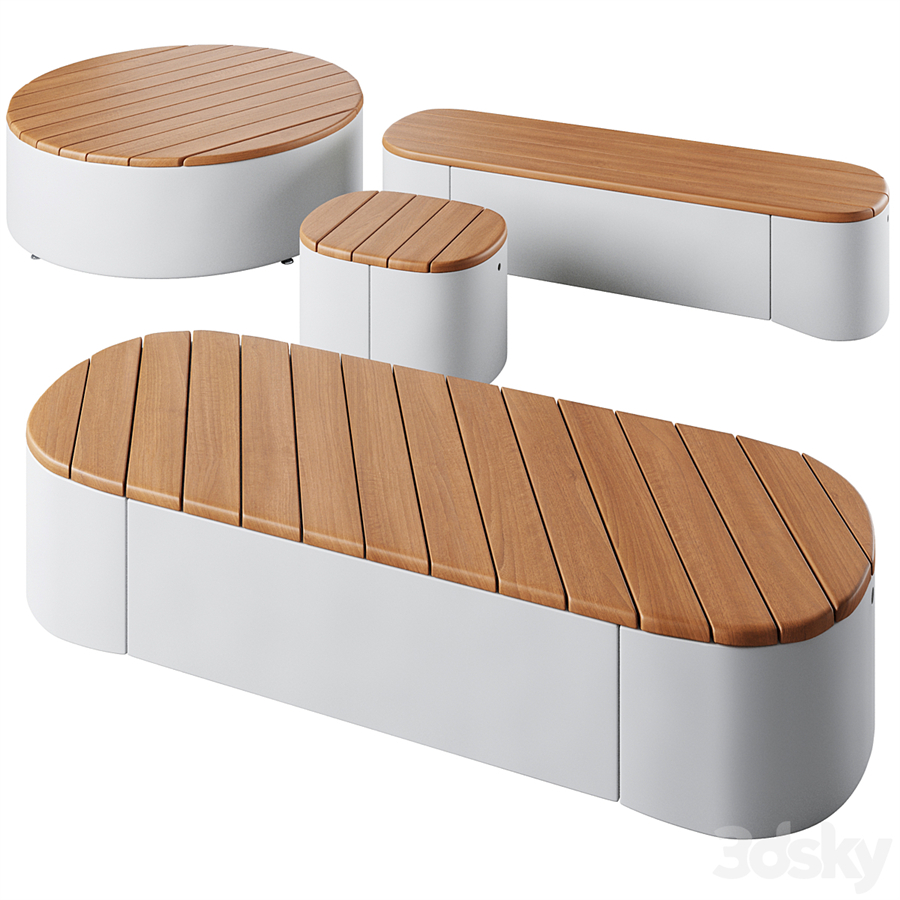 Park benches Urban Islands by mmcite