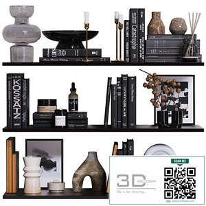 Shelves with decor