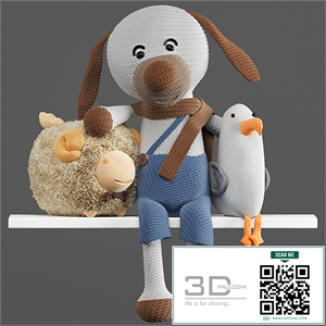 Toys, dolls: dog, sheep, Seagull