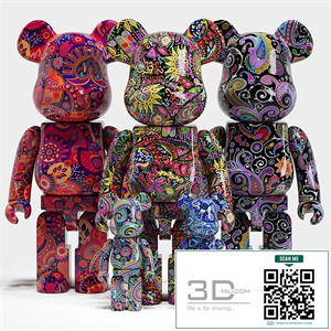 Bearbrick / Psychedelic Paisley
