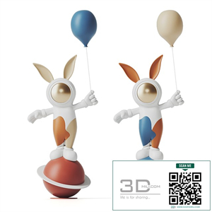 The rabbit sculpture