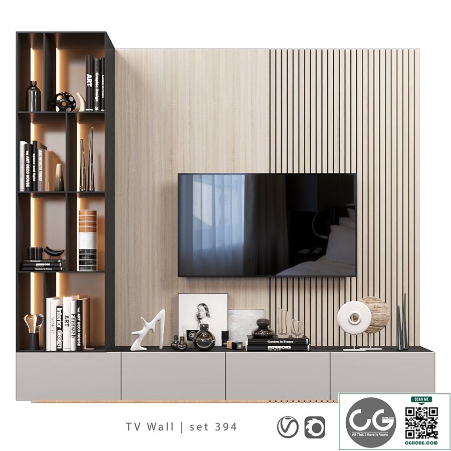 TV Wall | set 394 | TV shelf