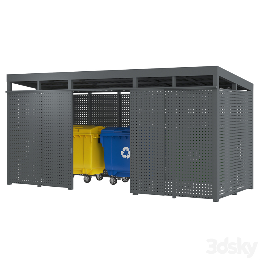 Garbage bins Metal box