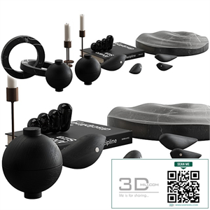 078 Living decor set DARK BIRDS 00