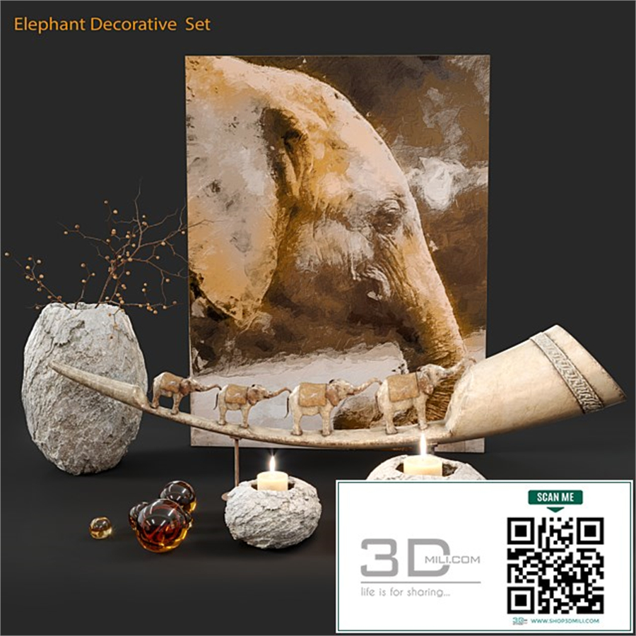 Elephant decorative set