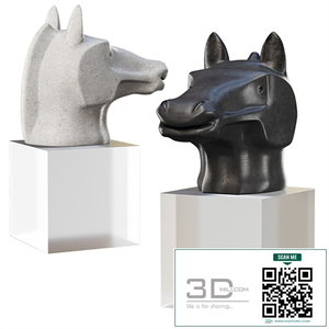 Versmissen Horse Zodiac Sculpture / Decorative horse sculpture