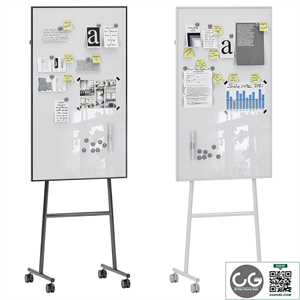 Lintex One Whiteboards with a black or white stand