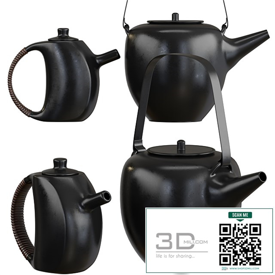 Teapot set 2 with 3 materials