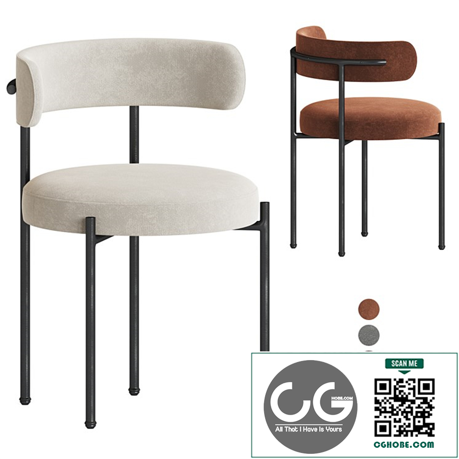 Inesse Boucle Ivory Dining Chair