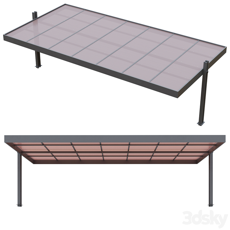 Polycarbonate car park carport