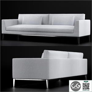 RH-ITALIA TAPER ARM FABRIC SOFA