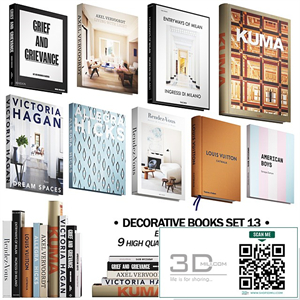 091 Decorative books set 13 Elegant and Fashion 01