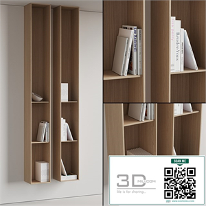096 Wall rack shelves 03 neutral & minimal wood 01