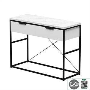 Nord Dressing table (White/Statuario)