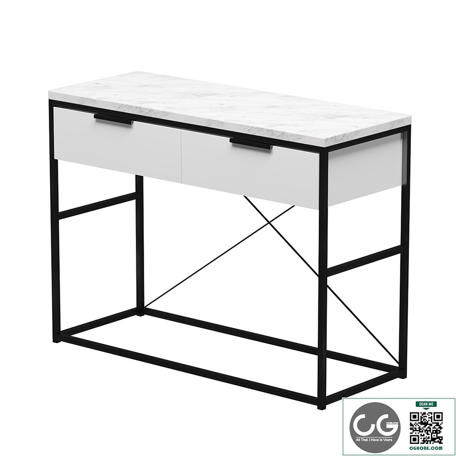 Nord Dressing table (White/Statuario)