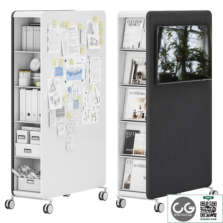 Writable and sound-absorbing wall sections Cascando Pillow Space