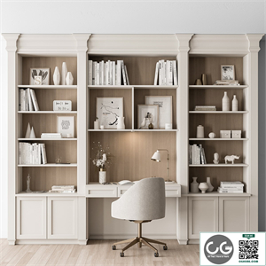 Classic Home Desk and Library Set - Office Furniture 288
