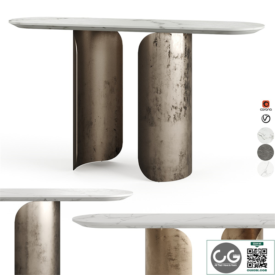 GABRIEL OPERA CONTEMPORARY OVAL CONSOLE