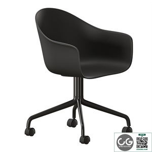 Harbor Dining Chair Star Base W Casters