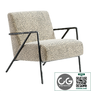 CB2 Imogene Dot Hair On Hide Lounge Chair
