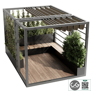 Landscape Furniture with Pergola and Roof garden 09