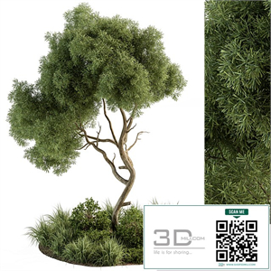 Garden Set Tree and Plants - Outdoor Plants Set 399