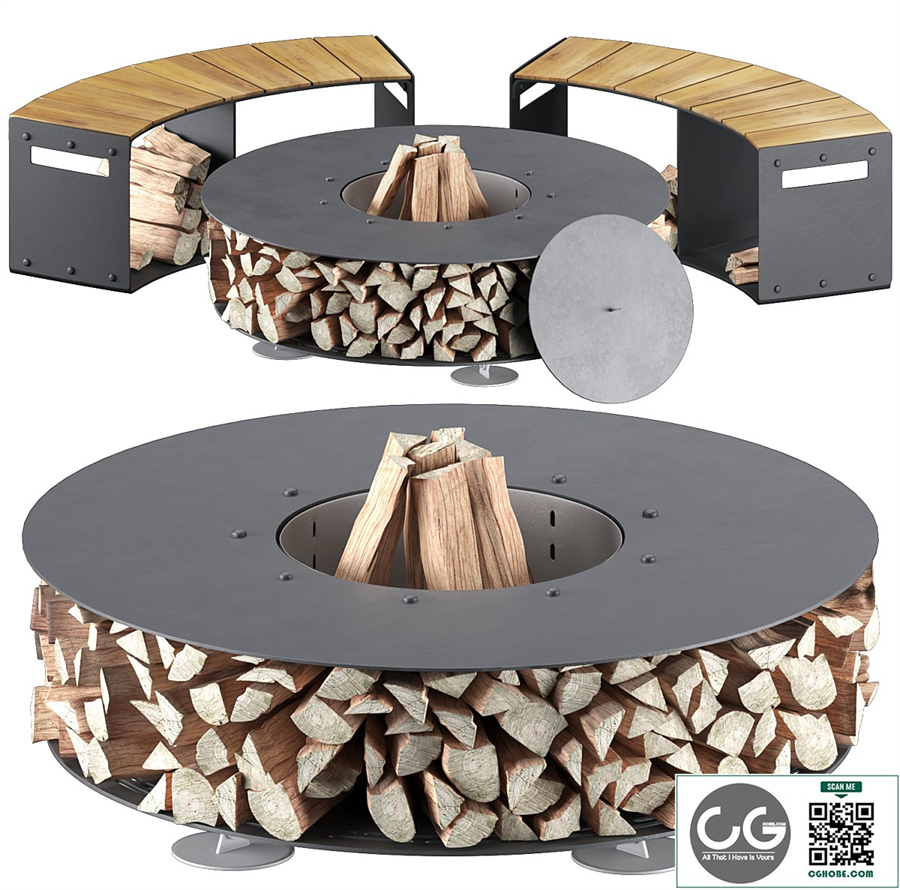 outdoor fireplace