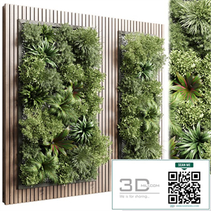 Wood frame Vertical graden wall decor box 24