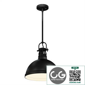 Chandelier CLASSIC DOME SHADE PENDANT LIGHT WITH ROD - LARGE SKU lamp