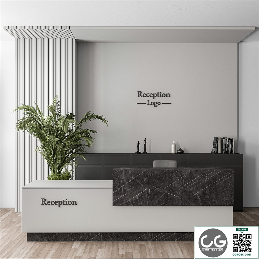 Reception Desk and Wall Decoration - Office Set 311