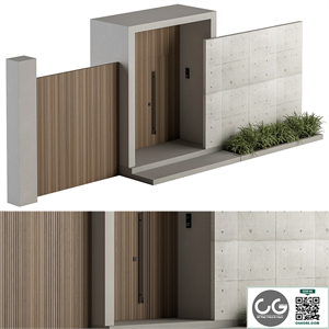 Outdoor Entrance and Fence 05 - Architecture Element