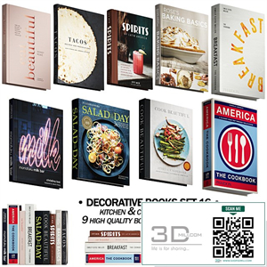 145 decorative books set 16 kitchen and cooking P02