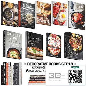 147 decorative books set 18 kitchen and cooking P04
