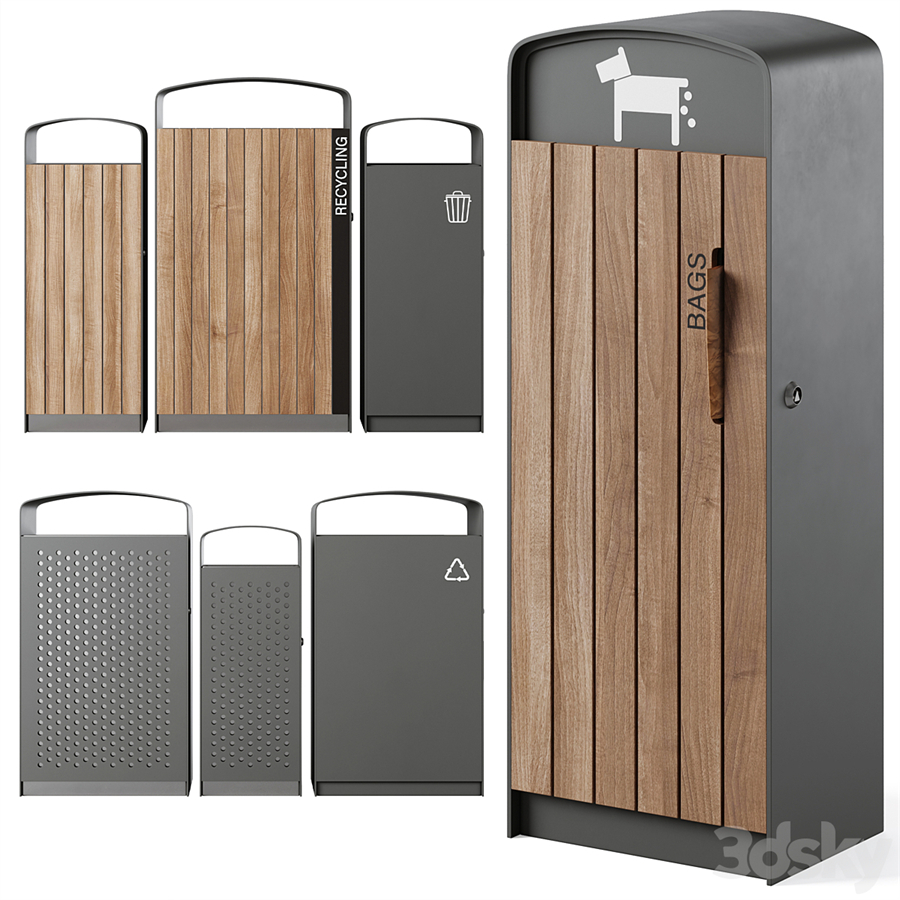 Litter bin and litter bin for dog waste Prax by mmcite