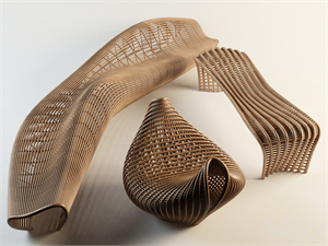 Set Wicker benches