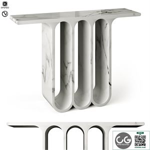 Arches3 Marble Console Table by Perve Langlais