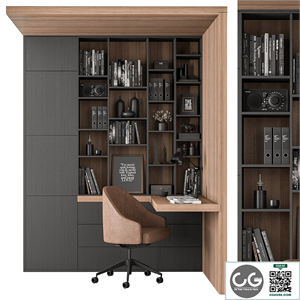 Home Desk and Library - Office Furniture 345