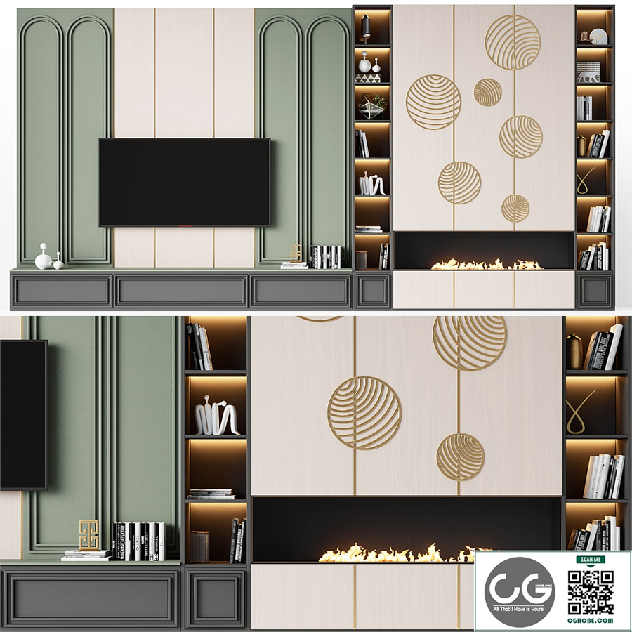 TV wall modern 92