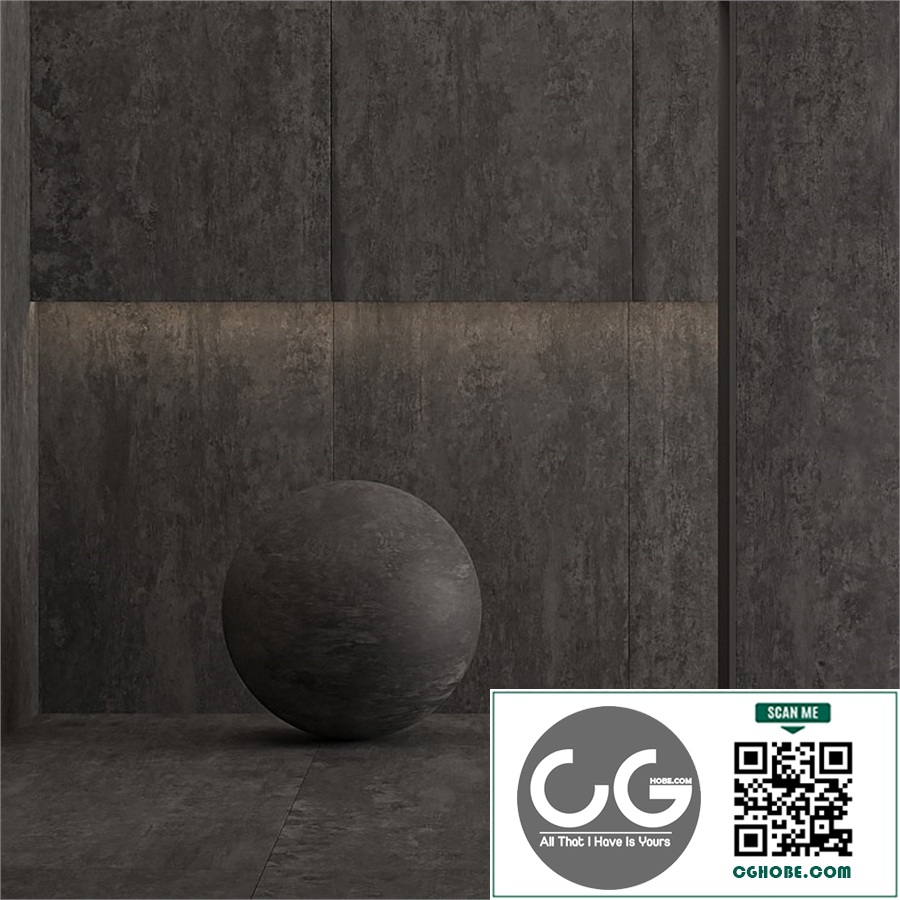 Porcelain tile Laminam Cemento Nero. 3000x1000 mm. 