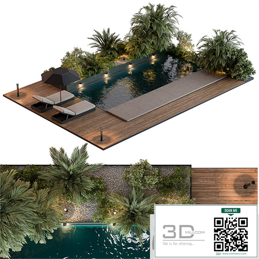 Landscape Furniture with Pool 69