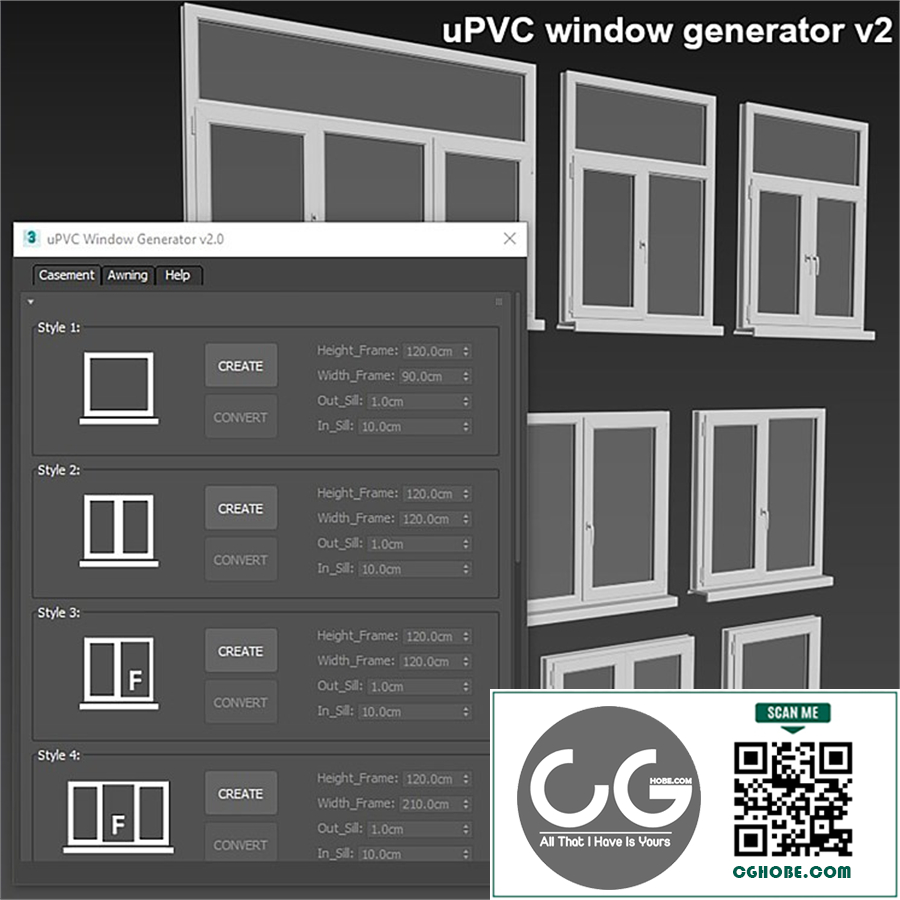 uPVC Window Generator v2.0_with 16 style