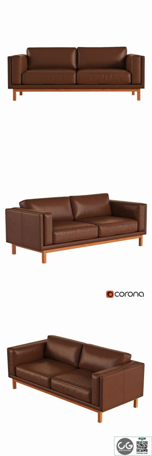 West Elm Dekalb Leather Sofa