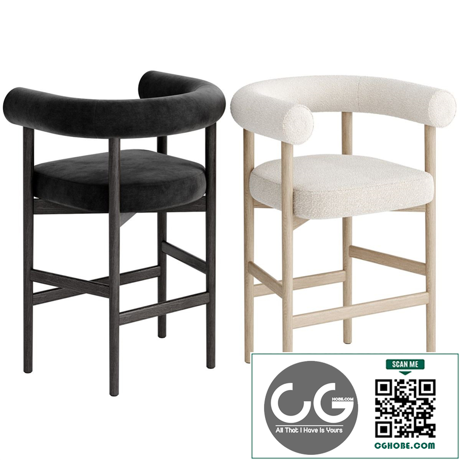 Mazz Boucle Counter Stool by Leanne Ford