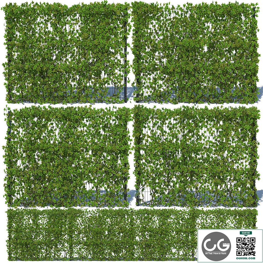 Metal Fence 3D (H-203) with Ivy v3