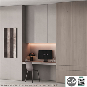 220 office furniture 06 workplace 02 minimal gray stucco