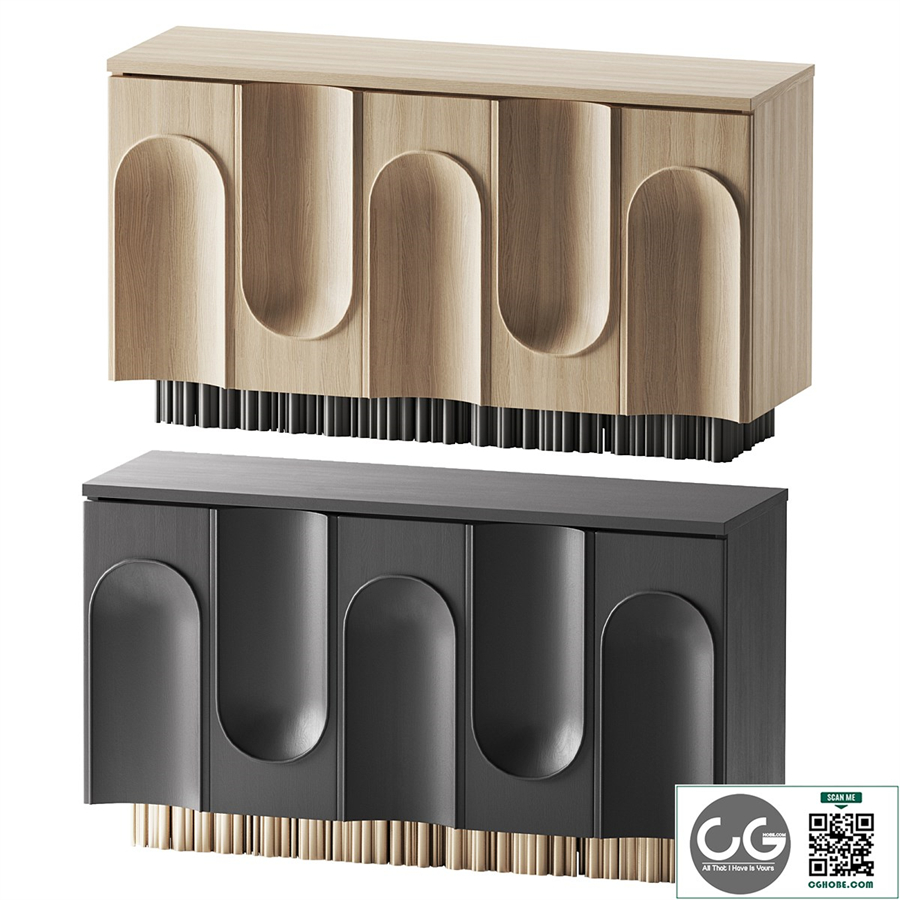 BLACK AND GOLD SIDEBOARD