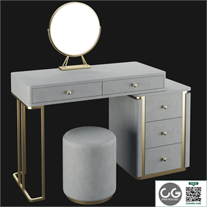Homary Makeup Vanity Set Retracted