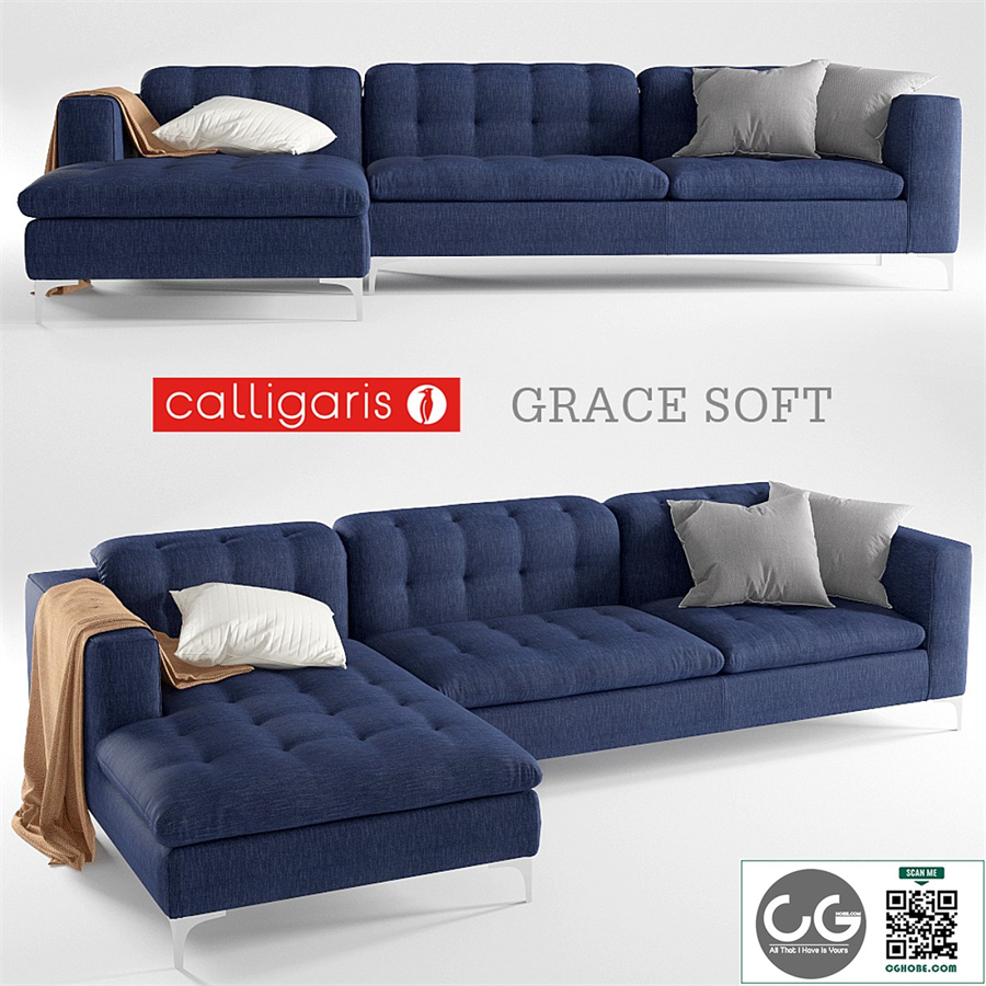 Corner sofa Calligaris Grace soft
